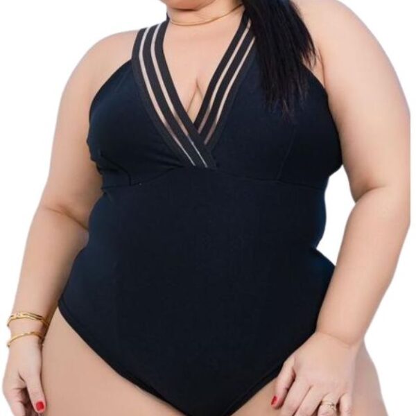 Body Bori Plus Size Grande Sensual Festas Luxo Paete Barato - Image 4