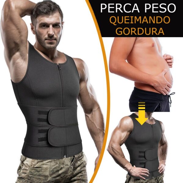 Regata Cinta Modeladora Termica Compressão Abdominal Masculina - Image 5