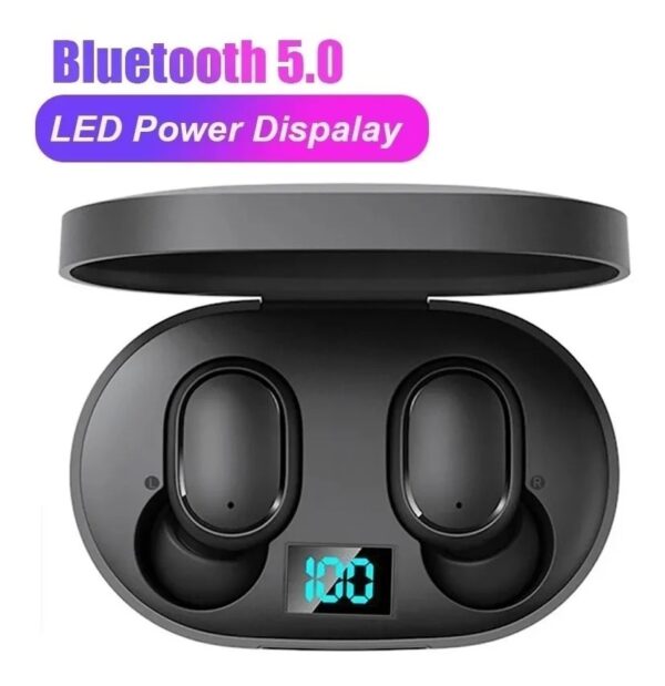 Fone De Ouvido Sem Fio E6s Bluetooth 5.0 Tws Com Tela LED Digital - Image 2