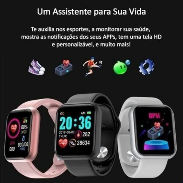 Relógio Inteligente Smartwatch Band Casual e Minimalista Modelo Y68 D20 - Image 7