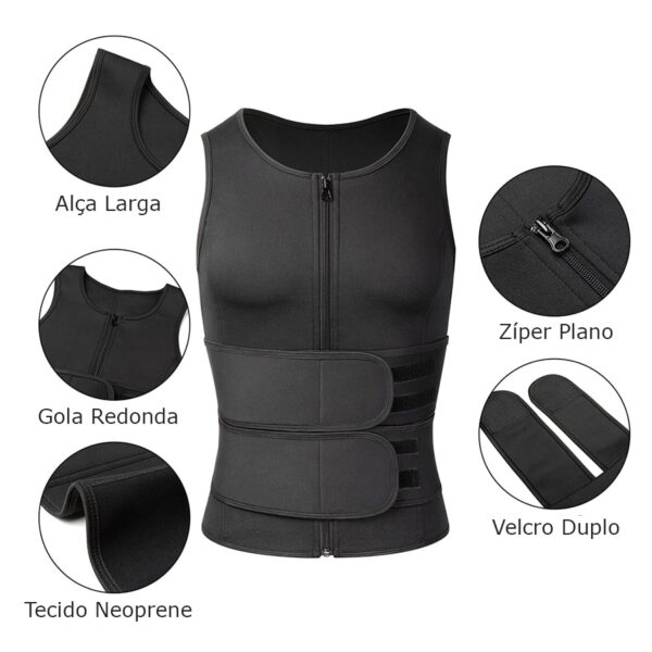 Regata Cinta Modeladora Termica Compressão Abdominal Masculina - Image 6