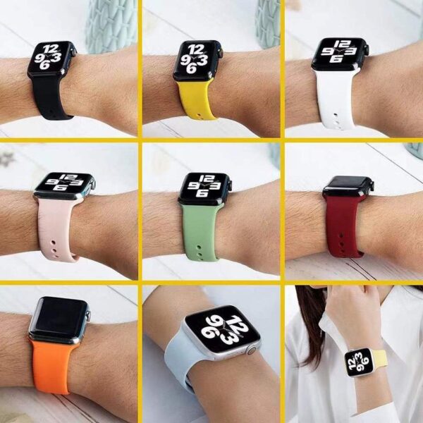 Pulseira para Smartwatch Silicone W26 / W46 / F8 / T500 / T5 / F9 / X7 / Watch / IWO 8 9 10 11 12 Pro Lite - Image 10