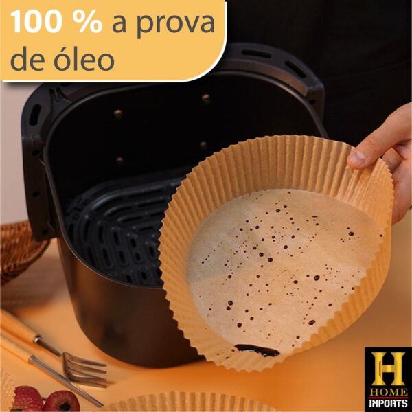 Forma de papel descartável Para Frituras Airfryer Forno Elétrico Com 100 Unidades - Image 4