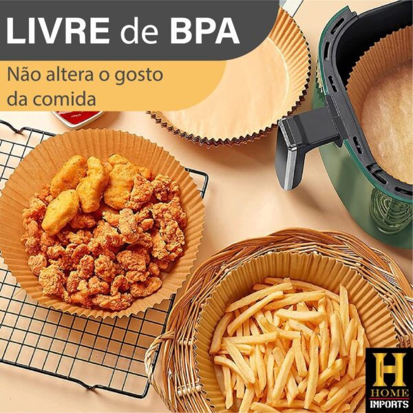 Forma de papel descartável Para Frituras Airfryer Forno Elétrico Com 100 Unidades - Image 2