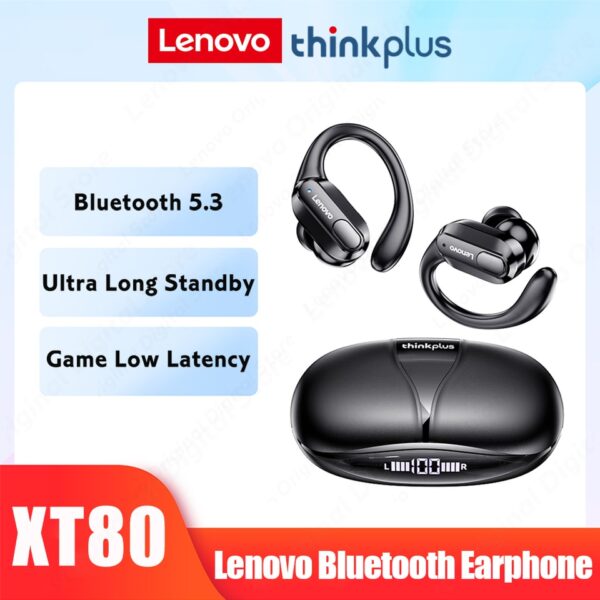 Fones de ouvido Lenovo XT80 Bluetooth 5.3 True Wireless com controle de botão de microfone Redução de ruído - Image 7