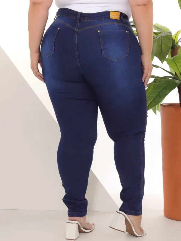 Calça Jeans Skinny Blue Plus Size com Cinta Lipo #Dark17 - Image 2