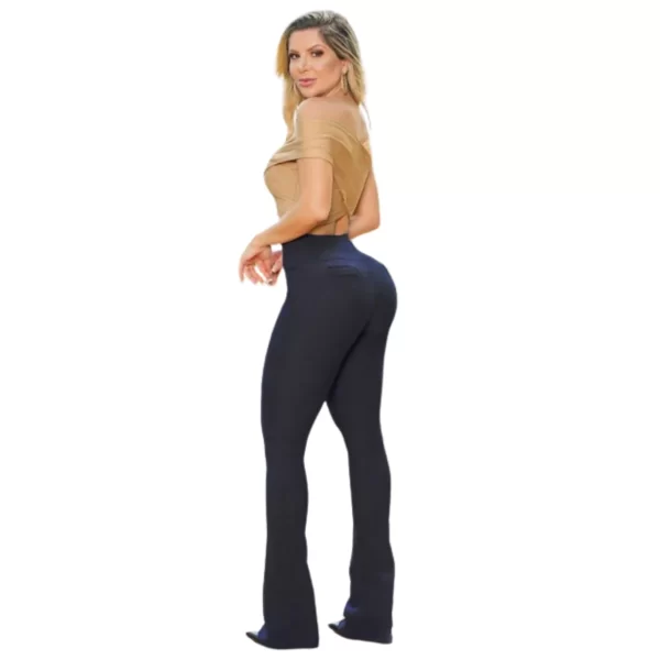 Calça Flare Legging Bailarina Cintura Alta Boca De Sino R5