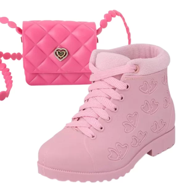 Kit Bota Infantil Acolchoada + Bolsinha - Conforto e Estilo Para Meninas - Image 14