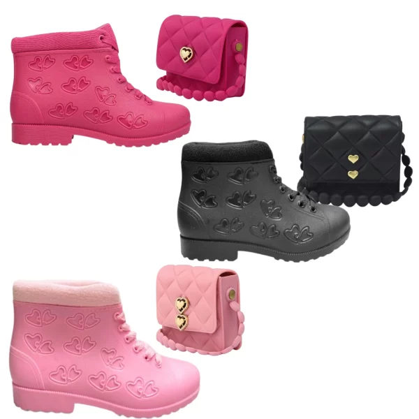 Kit Bota Infantil Acolchoada + Bolsinha - Conforto e Estilo Para Meninas - Image 9