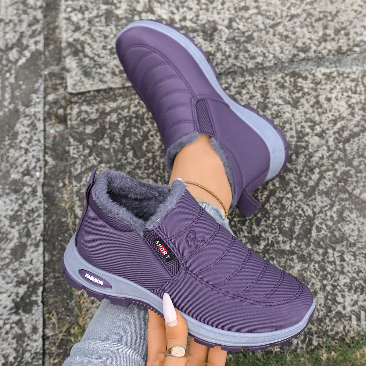 Tênis Feminino Forrado em Lã Comfort - Imagem 9